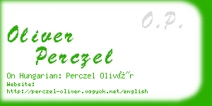 oliver perczel business card